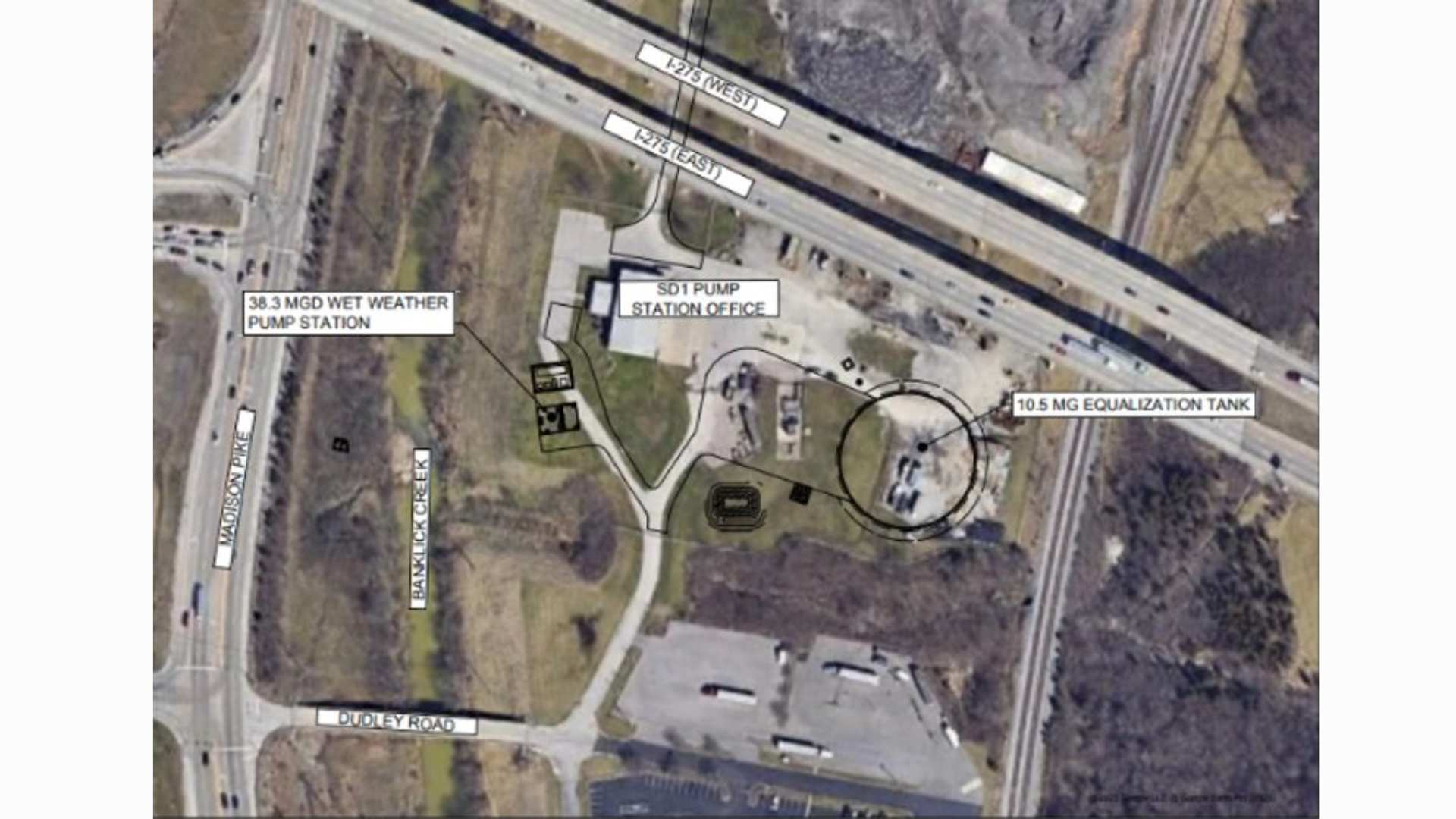 Lakeview EQ Tank and Pump Station Location Map